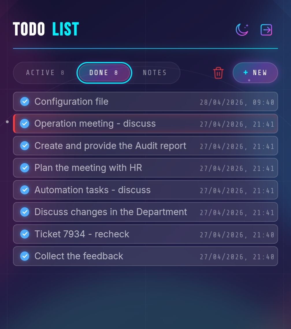 Done Tab — Dark